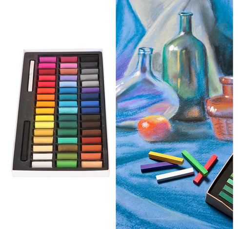 48 Colores De Tiza Suave En Colores Pastel, Barra De