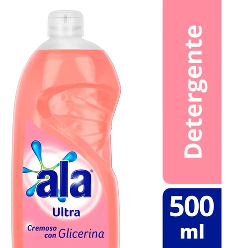 Detergente Lavavajilla Ala Desengrasante Glicerina 500 Ml