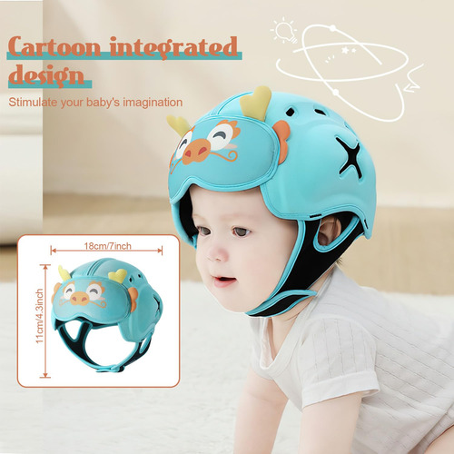 Casco Protector Bebé Transpirable Anticolisión Ajustable 6-2 Baby Dragon Nombre Del Diseño
