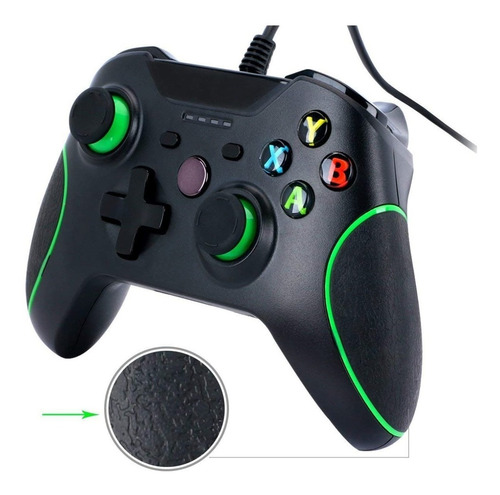Imagen 4 de 9 de Control Mando Para Consola Xbox One Con Cable Joystick Pc 3m