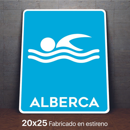 Señalamiento Alberca Letrero 20x25