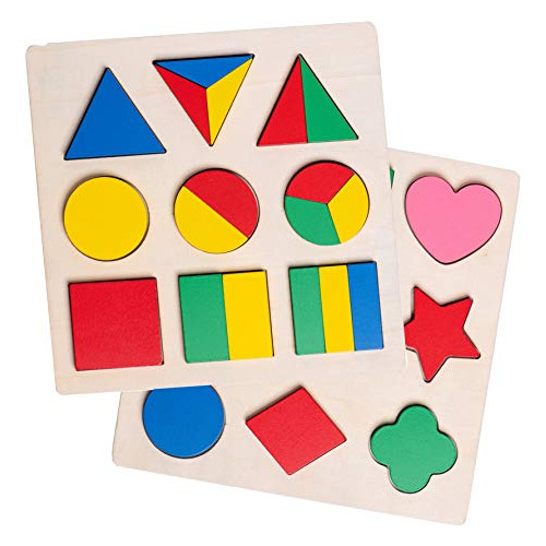 Rompecabezas Forma De Madera Niños Pequeños, Juego De...