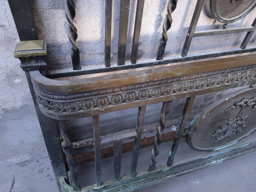 Cama Bronce Niquelado Dos Plazas Antigua Plateado Antiguo (Usado)