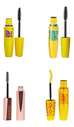 4 Máscaras De Pestañas , Maybelline