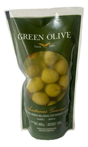 Aceitunas Verdes Green Olive Rellenas Con Morron 150g Doypack