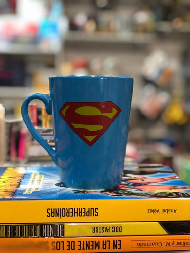 Taza Mug Superman Logo Celeste