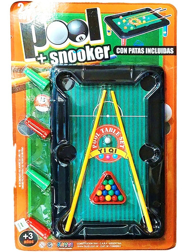 Juego De Pool De Mesa Bolas Tacos Mediano Mundo Prg Fd252011