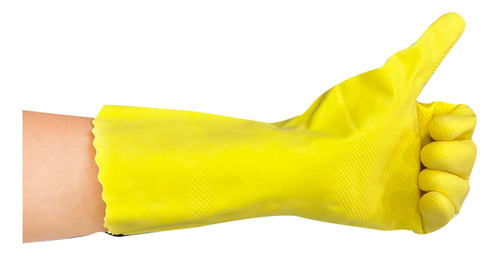 Mediglove Guante Domestico Afelpado Amarillo X 3 Pares Amarillo Talle Xl