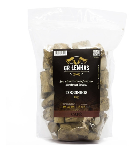 Lenha Frutífera Café Toquinho 1kg Defumação Lascas