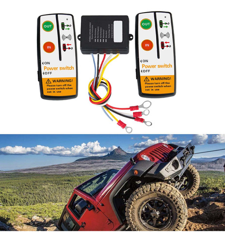 Receptor Y Control Remoto De Cabrestante Eléctrico De 12 V,