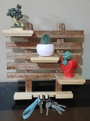 comprar Estante Decorativo De Madera - Produto Artesanal 31cm