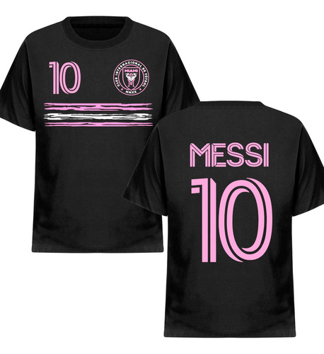 Remera Niño Niña Lionel Messi Numero Pecho Y Espalda Futbol