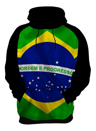 Blusa De Frio Moletom Bandeira Brasil  Pais 05