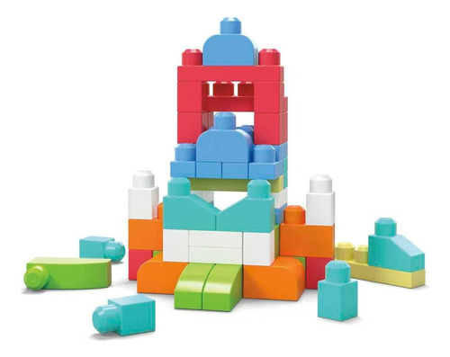 Mega Bloks Jogo De Construcción 60 Piezas Color Rojo