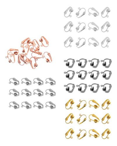 B 60 Unids Convertidores De Aretes Clip De Pendientes De Aro