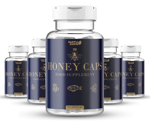 Pague 4 Leve 5 Un De Honey Caps-300 Cápsulas- Envio Imediato