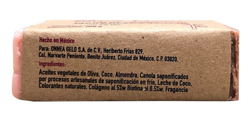 Imagen 5 de 5 de Jabón Frambuesa Con Colágeno Y Vitamina H 100 Gr Bam Boo!