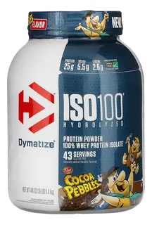 Proteina Iso 100 Dymatize Hidrolizada 3lbs Los Sabor Sabor Cocoa Pebbles
