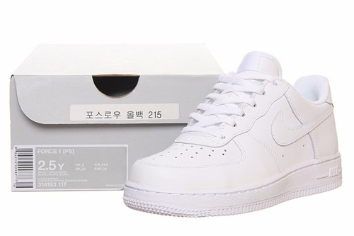 Tenis Nike Force 1 Blanco Choclo Infantil Niño-niña Con Caja | Mercado Libre