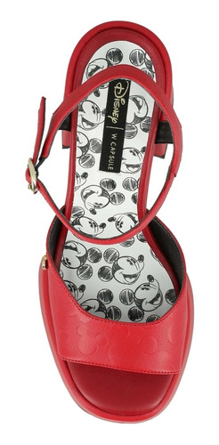 Sandalia Mujer Disney Mickey W Capsule Rojo Cwoutline