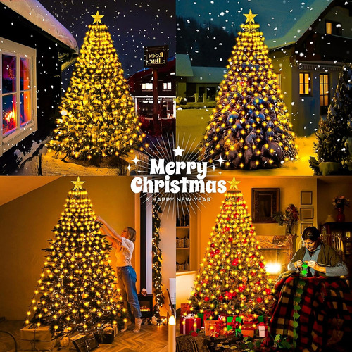 Guirnalda De 400 Luces Led Para Árboles De Navidad Color De