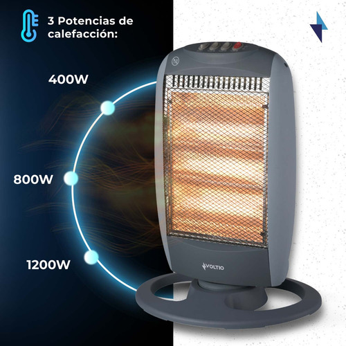 Calefactor Calentador Halogeno Electrico 3 Niveles 2pzas