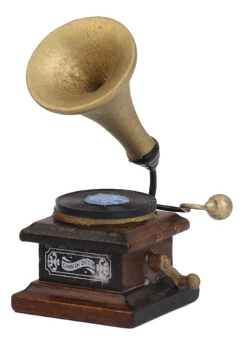 Tocadiscos Fonógrafo En Miniatura 6 Piezas