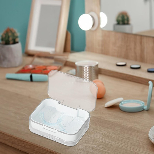 Baño De Dentaduras Postizas Estuche De Dentadura De Viaje A