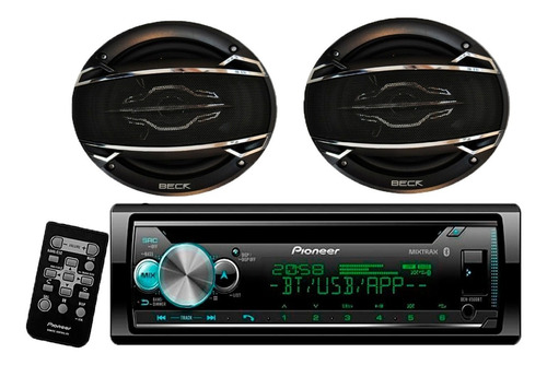 Combo Auto Radio Pioneer Deh-x500bt + Parlantes Beck 6.5''