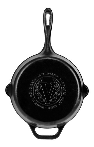 Sartén De Hierro Fundido 25 Cm Victoria Color Negro