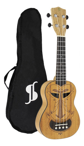 Ukelele Soprano Stagg Tiki Sapele Con Diseño Funda