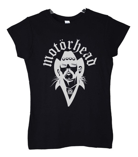 Polera Mujer Motorhead Lemmy Stencil Metal Abominatron