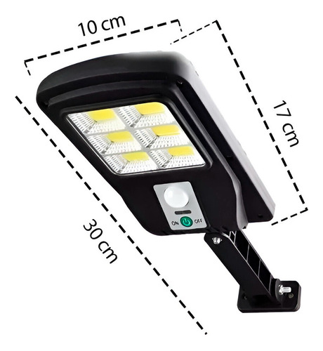 Foco Solar Led Exterior Con Sensor De Movimiento Ip65