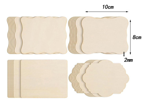 28 Piezas De Madera Sin Terminar, Azulejos De Madera,