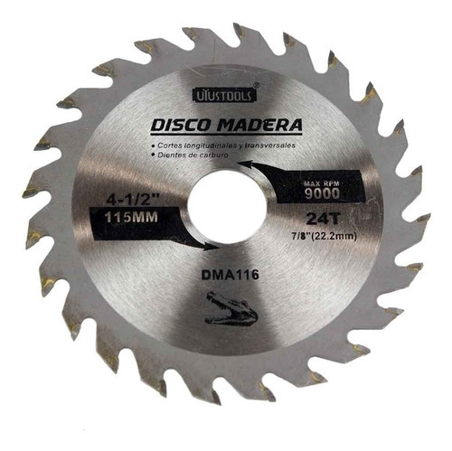 Disco De Corte 4 Para Madeira Calao Pratico Cor Prateado