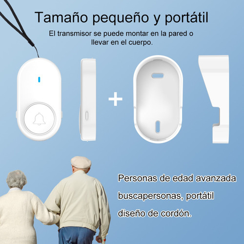 Timbre Inalámbrico Impermeable D11, 1 Transmisor, 3 Receptor