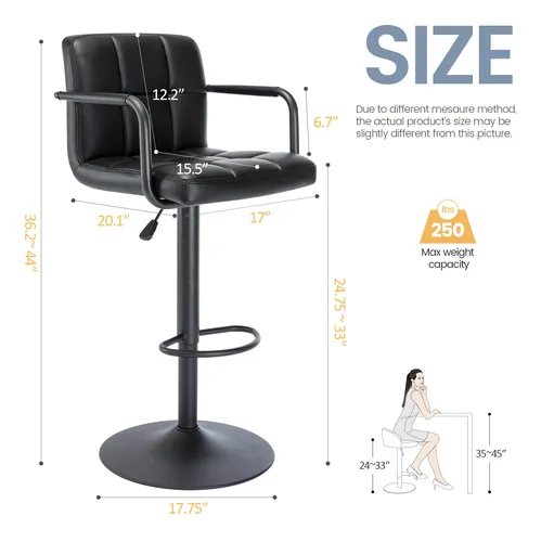 Vogue Furniture Direct Moderno Taburete De Bar Cuadde Piel .