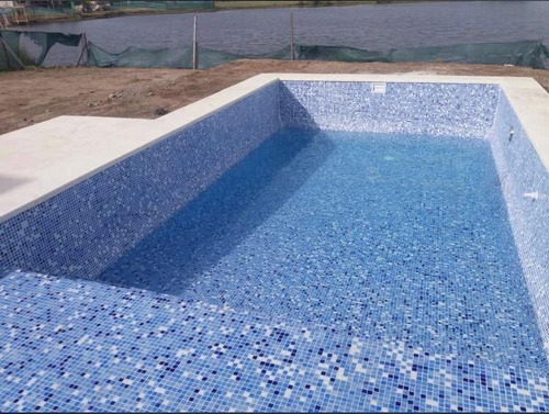 Imagen 6 de 6 de Venecita Mix Celeste, Azul Y Bco Calidad Premium 2,5x2,5 Xm2