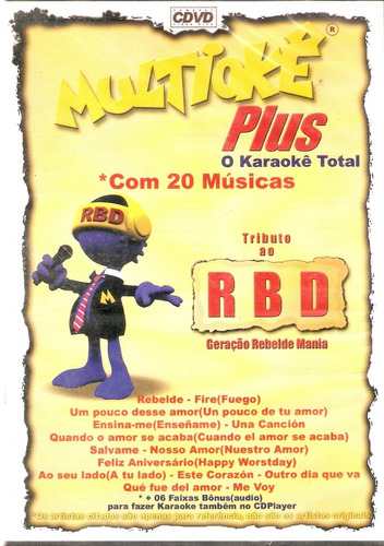 Dvd Multiokê - Tributo Ao Rbd
