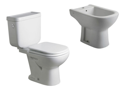 Baño Completo Bari Inodoro Largo + Depósito + Bidet Ferrum