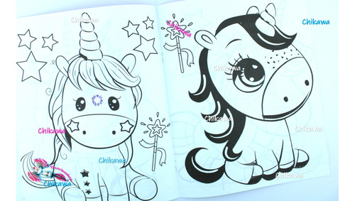 15 Libro Para Colorear Unicornio Tamaño Carta, 16 Paginas :)