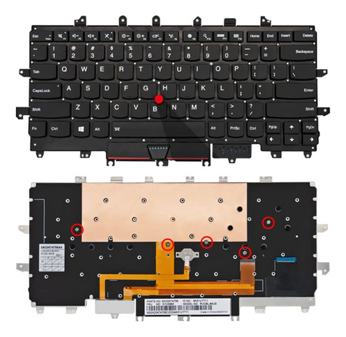 Teclado Portatil Para Lenovo Thinkpad X1 Carbon 4ª Ingl Us