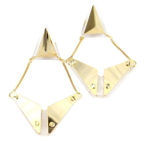 Brinco Resina Dourado Yali - Br010280