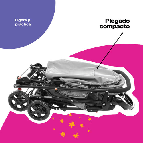Carriola Cosco Reverse Color Gris Claro Color Del Chasis Negro