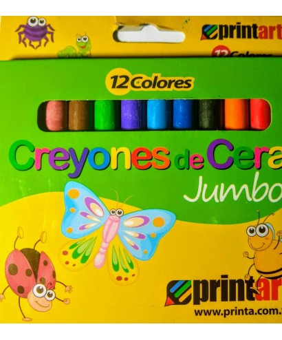 Creyones De Cera  Jumbo Caja De 12 Und Printa