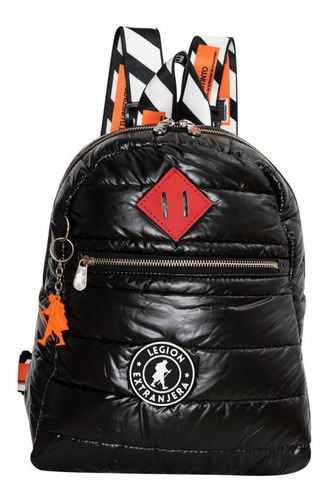 Mochila urbana Legion Extranjera Edna color negro diseño pop 8L