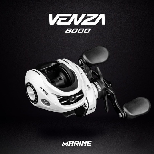 Imagem 5 de 5 de Carretilha New Venza Gto 8000 8 Rolamentos Marine Esquerda