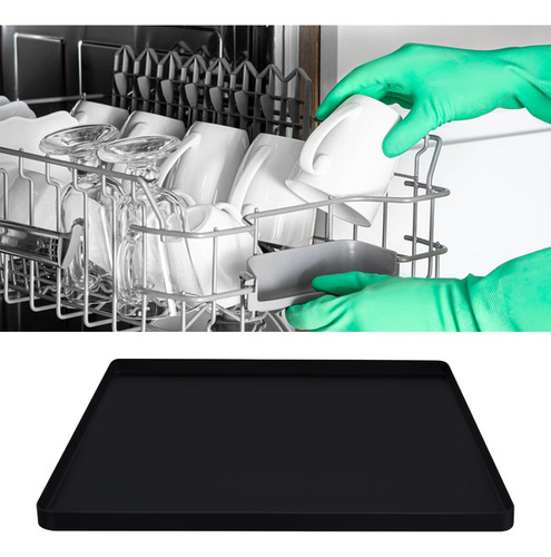 Silicona Mini Nevera De La Alfombra Del Piso Bandeja Negro