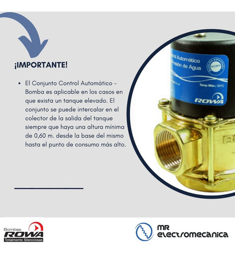 Imagen 5 de 10 de Rowa Control Automatico De Presion De Agua Fl