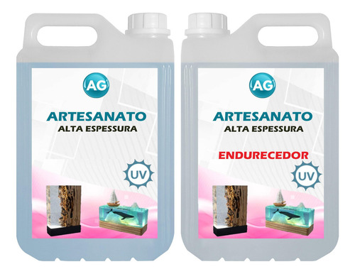 Resina Para Artesanato Alta Espessura Ag 6,5kg